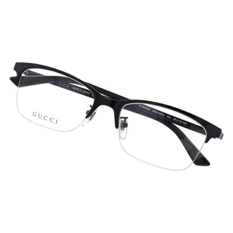 グッチ メガネフレーム 伊達メガネ アジアンフィット GUCCI GG0132OJ 001 56サイズ スクエア ユニセックス メンズ レディース ウェブストライプ ラッピング無料