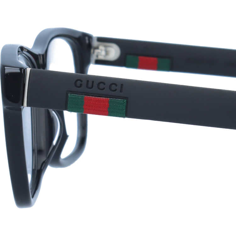 グッチ メガネフレーム 伊達メガネ アジアンフィット GUCCI GG0176OA 001 56サイズ スクエア ユニセックス メンズ レディース イタリア製 シェリーライン