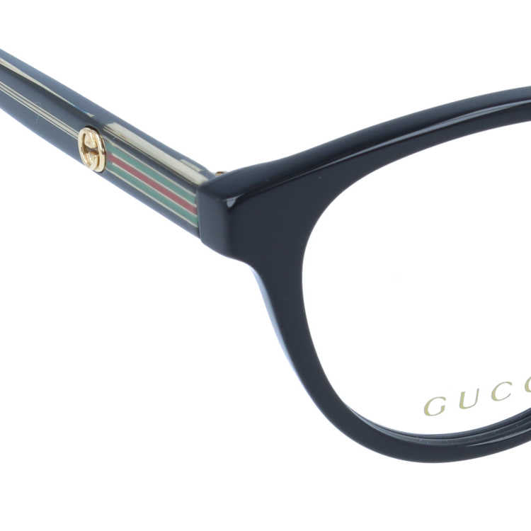 グッチ メガネフレーム 伊達メガネ レギュラーフィット GUCCI GG0379O 001 52サイズ フォックス ユニセックス メンズ レディース 日本製 インターロッキングG シェリーライン