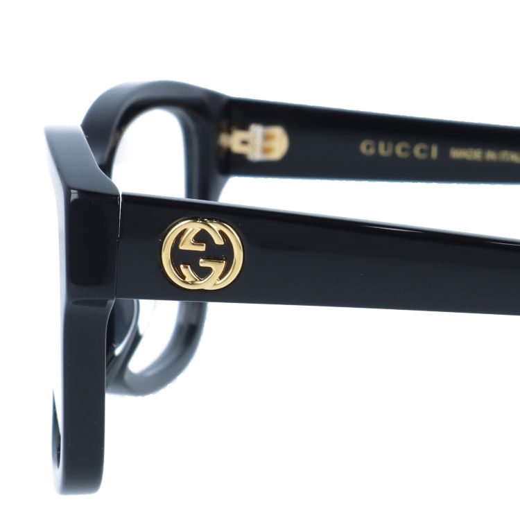 グッチ メガネフレーム インターロッキングG 伊達メガネ アジアンフィット GUCCI GG1259OA 001 55サイズ スクエア型 ユニセックス メンズ レディース