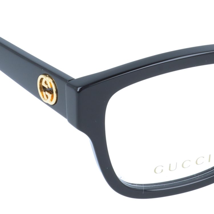 グッチ メガネフレーム インターロッキングG 伊達メガネ アジアンフィット GUCCI GG1259OA 001 55サイズ スクエア型 ユニセックス メンズ レディース