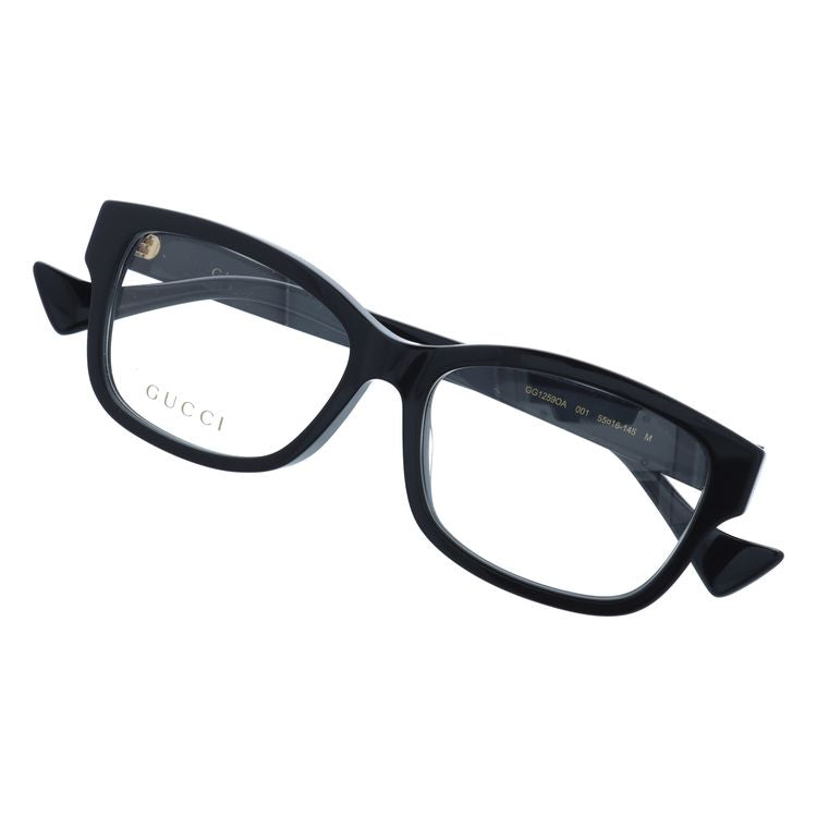 グッチ メガネフレーム インターロッキングG 伊達メガネ アジアンフィット GUCCI GG1259OA 001 55サイズ スクエア型 ユニセックス メンズ レディース