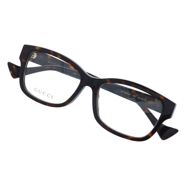 グッチ メガネフレーム インターロッキングG 伊達メガネ アジアンフィット GUCCI GG1259OA 002 55サイズ スクエア型 ユニセックス メンズ レディース