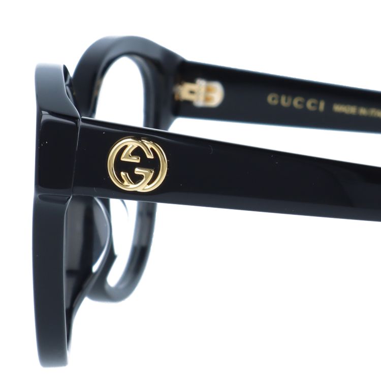 グッチ メガネフレーム インターロッキングG 伊達メガネ アジアンフィット GUCCI GG1260OA 001 52サイズ ボストン型 ユニセックス メンズ レディース