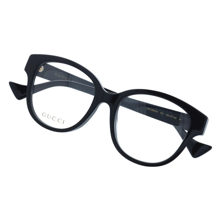 グッチ メガネフレーム インターロッキングG 伊達メガネ アジアンフィット GUCCI GG1260OA 001 52サイズ ボストン型 ユニセックス メンズ レディース