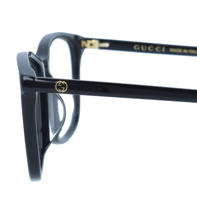 グッチ メガネフレーム インターロッキングG 伊達メガネ アジアンフィット GUCCI GG1354OA 001 55サイズ スクエア型 ユニセックス メンズ レディース