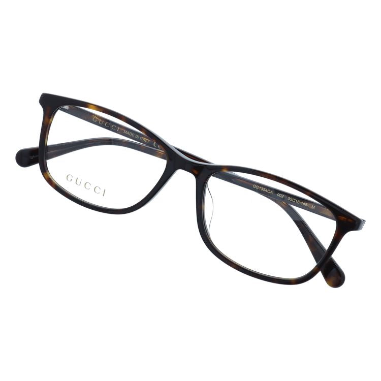 グッチ メガネフレーム インターロッキングG 伊達メガネ アジアンフィット GUCCI GG1354OA 002 55サイズ スクエア型 ユニセックス メンズ レディース