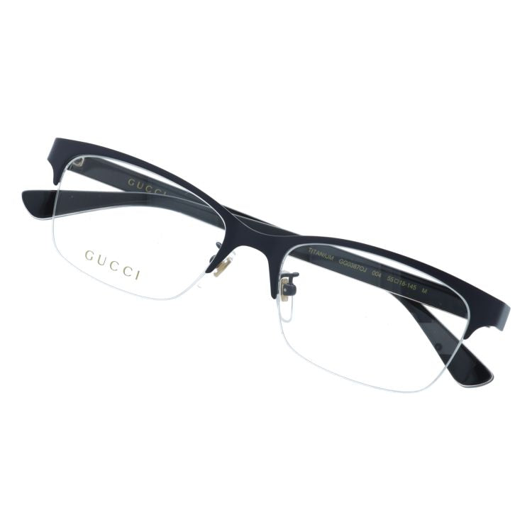 グッチ メガネフレーム 伊達メガネ アジアンフィット（フルフィット） GUCCI GG0387OJ 004 55サイズ スクエア型 ユニセックス メンズ レディース シェリーライン