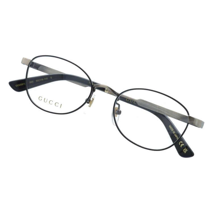 グッチ メガネフレーム 伊達メガネ アジアンフィット（フルフィット） GUCCI GG0591OJ 005 50サイズ オーバル型 ユニセックス メンズ レディース シェリーライン