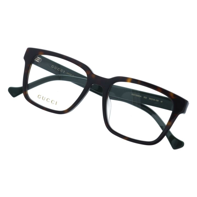 グッチ メガネフレーム 伊達メガネ アジアンフィット（フルフィット） GUCCI GG1306OA 002 54サイズ スクエア型 ユニセックス メンズ レディース