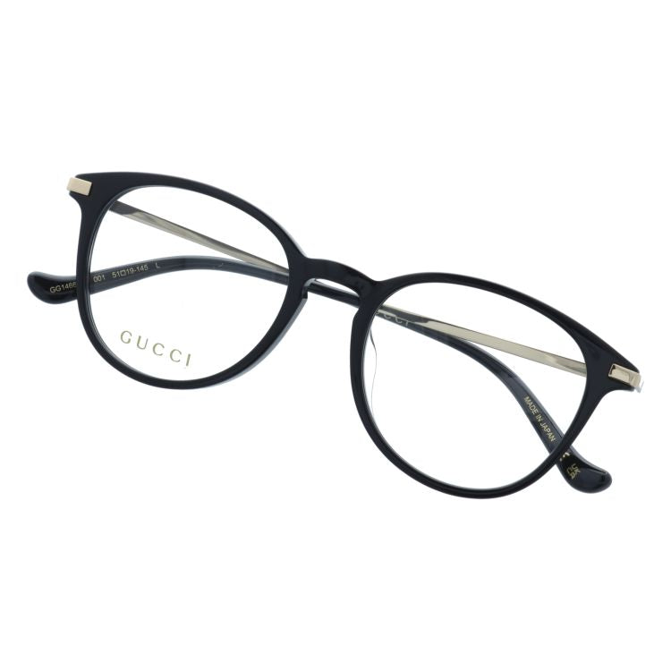 グッチ メガネフレーム 伊達メガネ アジアンフィット（フルフィット） GUCCI GG1466OA 001 51サイズ ボストン型 ユニセックス メンズ レディース