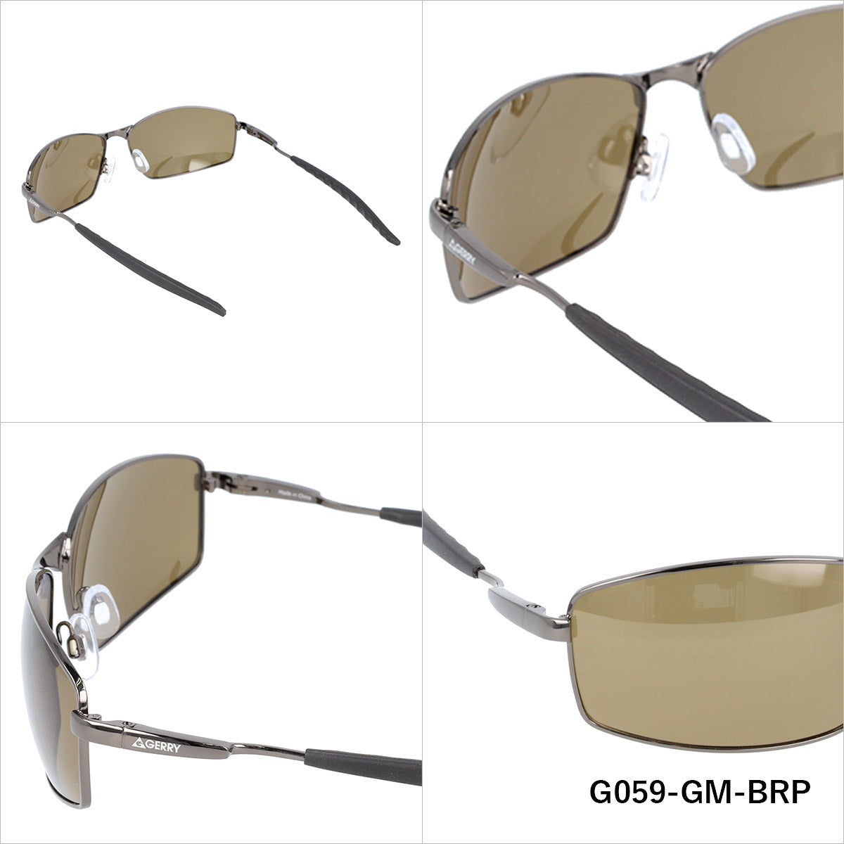ジェリー 偏光サングラス GERRY G059 65サイズ 全4カラー スクエア型 ポラライズド 乱反射をカットしてクリアな視界へ ユニセックス メンズ レディース