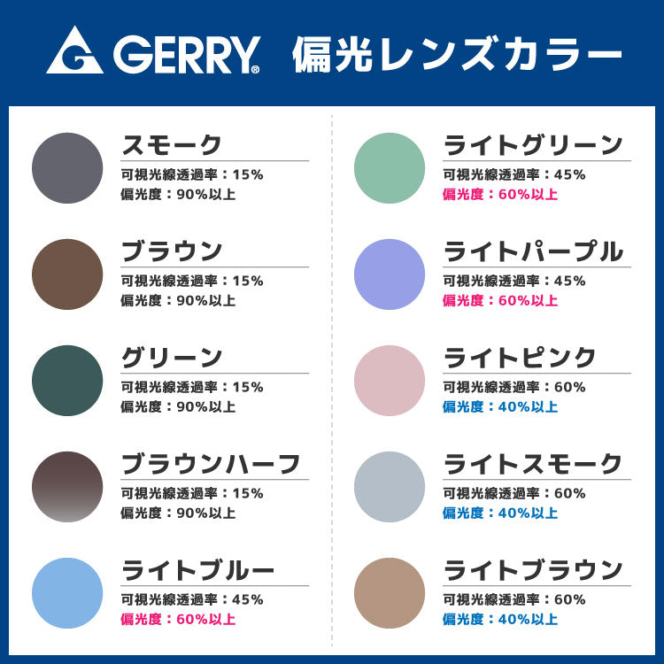 ジェリー 偏光 サングラス カラーレンズ メンズ レディース UVカット GERRY ブランド G2828 59 バタフライ | 紫外線 対策 おすすめ 人気 プレゼント 運転 ドライブ レジャー キャンプ アウトドア 釣り フィッシング 海 川 山 春 夏 秋 冬 ランニング