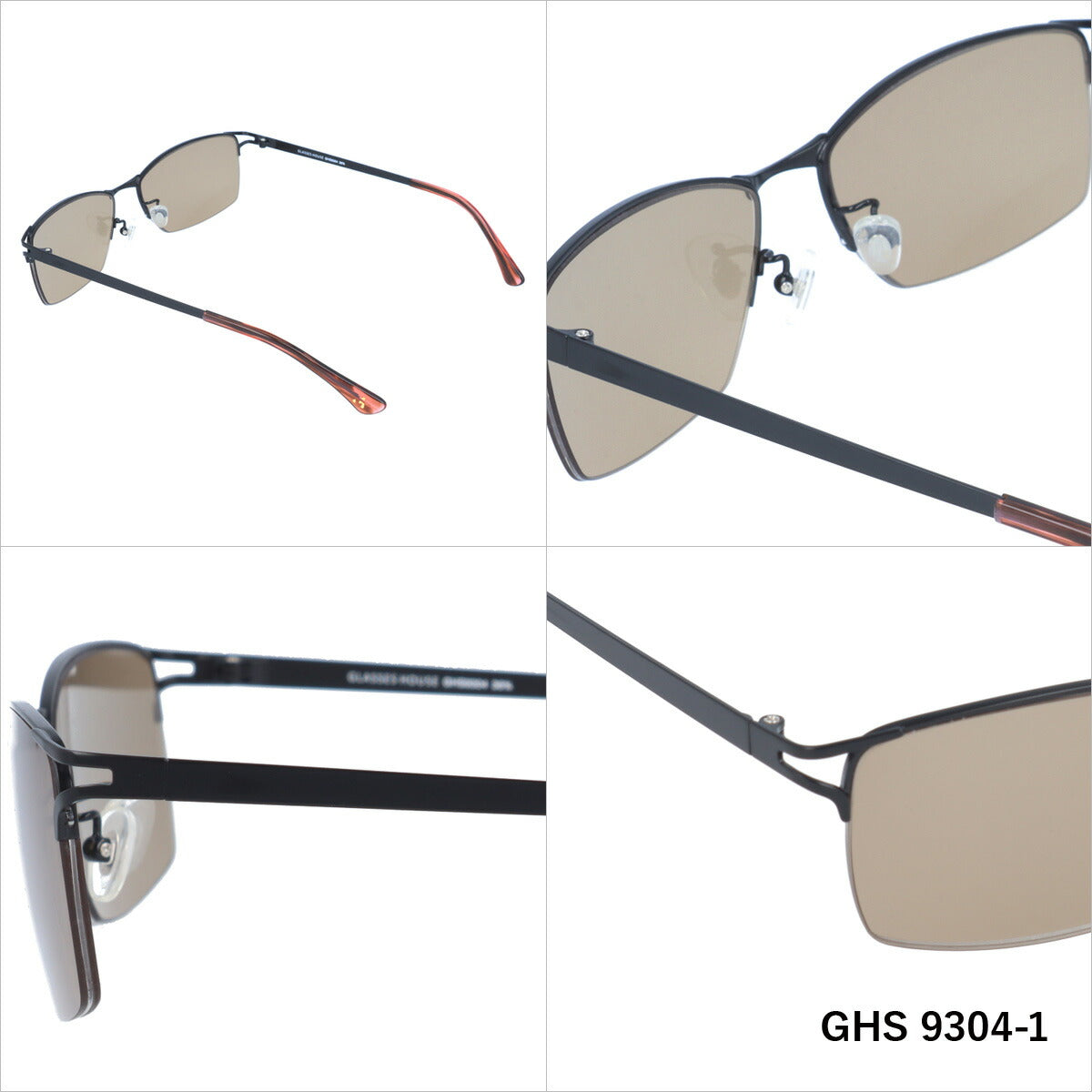 おしゃれ サングラス GLASSES HOUSE グラスハウス GHS 9304 全3色 59サイズ アジアンフィット スクエア型 メンズ レディース UVカット 紫外線 対策 ブランド 眼鏡 メガネ アイウェア 人気 おすすめ ラッピング無料