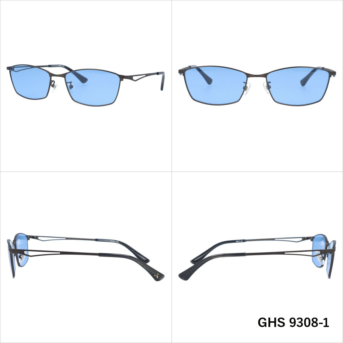 おしゃれ サングラス GLASSES HOUSE グラスハウス GHS 9308 全3色 58サイズ アジアンフィット スクエア型 メンズ レディース UVカット 紫外線 対策 ブランド 眼鏡 メガネ アイウェア 人気 おすすめ ラッピング無料