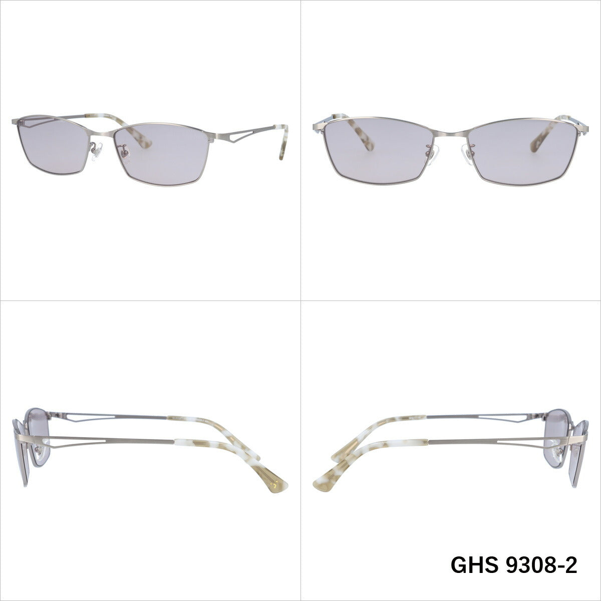 おしゃれ サングラス GLASSES HOUSE グラスハウス GHS 9308 全3色 58サイズ アジアンフィット スクエア型 メンズ レディース UVカット 紫外線 対策 ブランド 眼鏡 メガネ アイウェア 人気 おすすめ ラッピング無料
