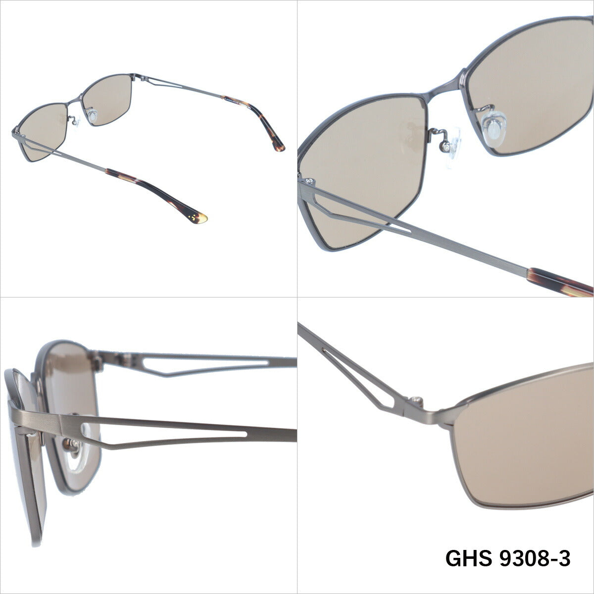 おしゃれ サングラス GLASSES HOUSE グラスハウス GHS 9308 全3色 58サイズ アジアンフィット スクエア型 メンズ レディース UVカット 紫外線 対策 ブランド 眼鏡 メガネ アイウェア 人気 おすすめ ラッピング無料