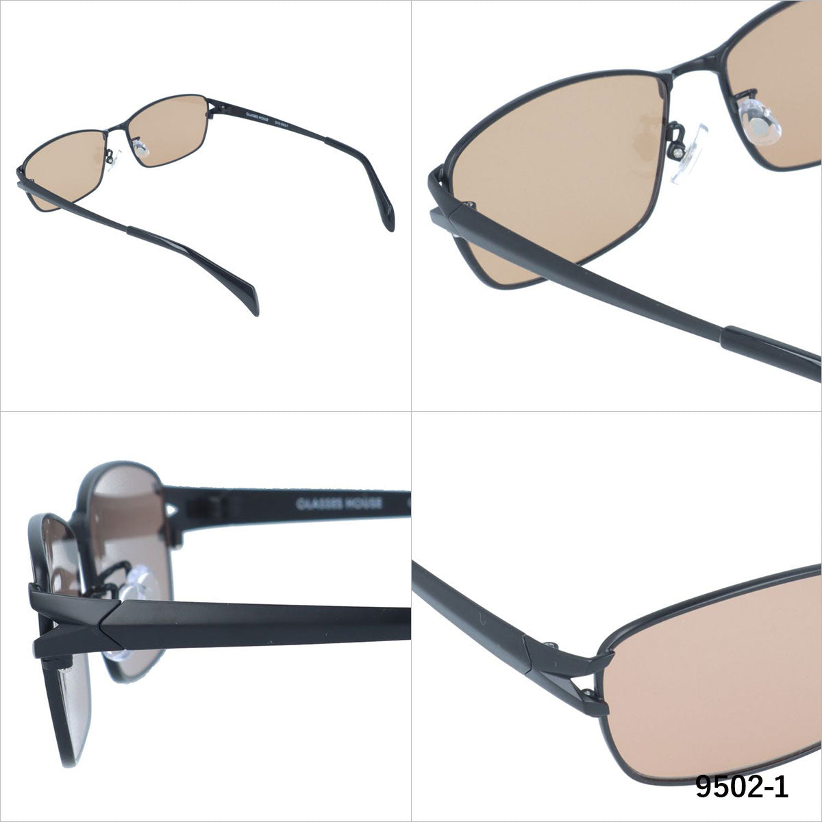 グラスハウス サングラス アジアンフィット（フルフィット） 調整可能ノーズパッド（クリングス） GLASSES HOUSE GHS 9502 58サイズ スクエア型 ユニセックス メンズ レディース
