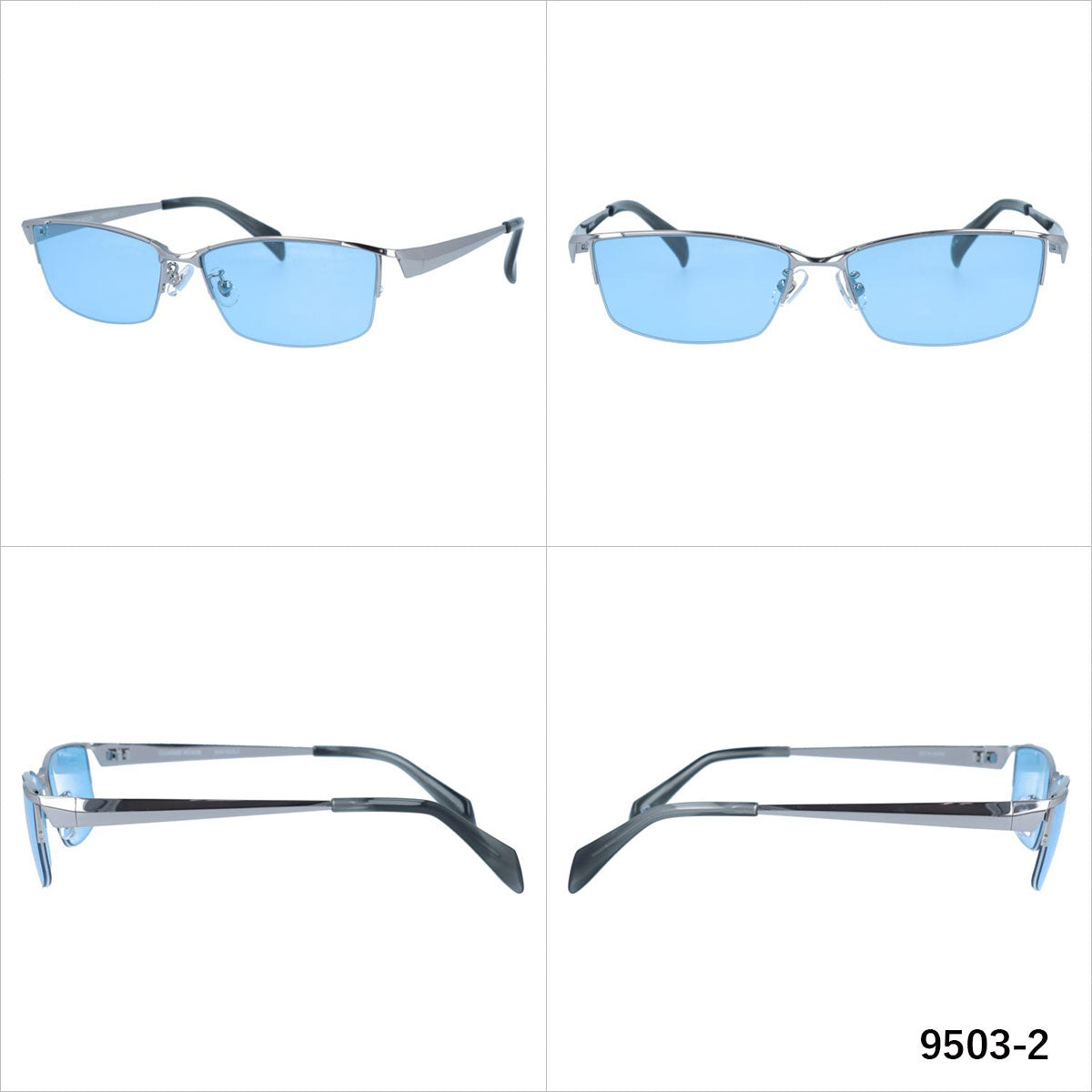 グラスハウス サングラス アジアンフィット（フルフィット） 調整可能ノーズパッド（クリングス） GLASSES HOUSE GHS 9503 56サイズ スクエア型 ユニセックス メンズ レディース