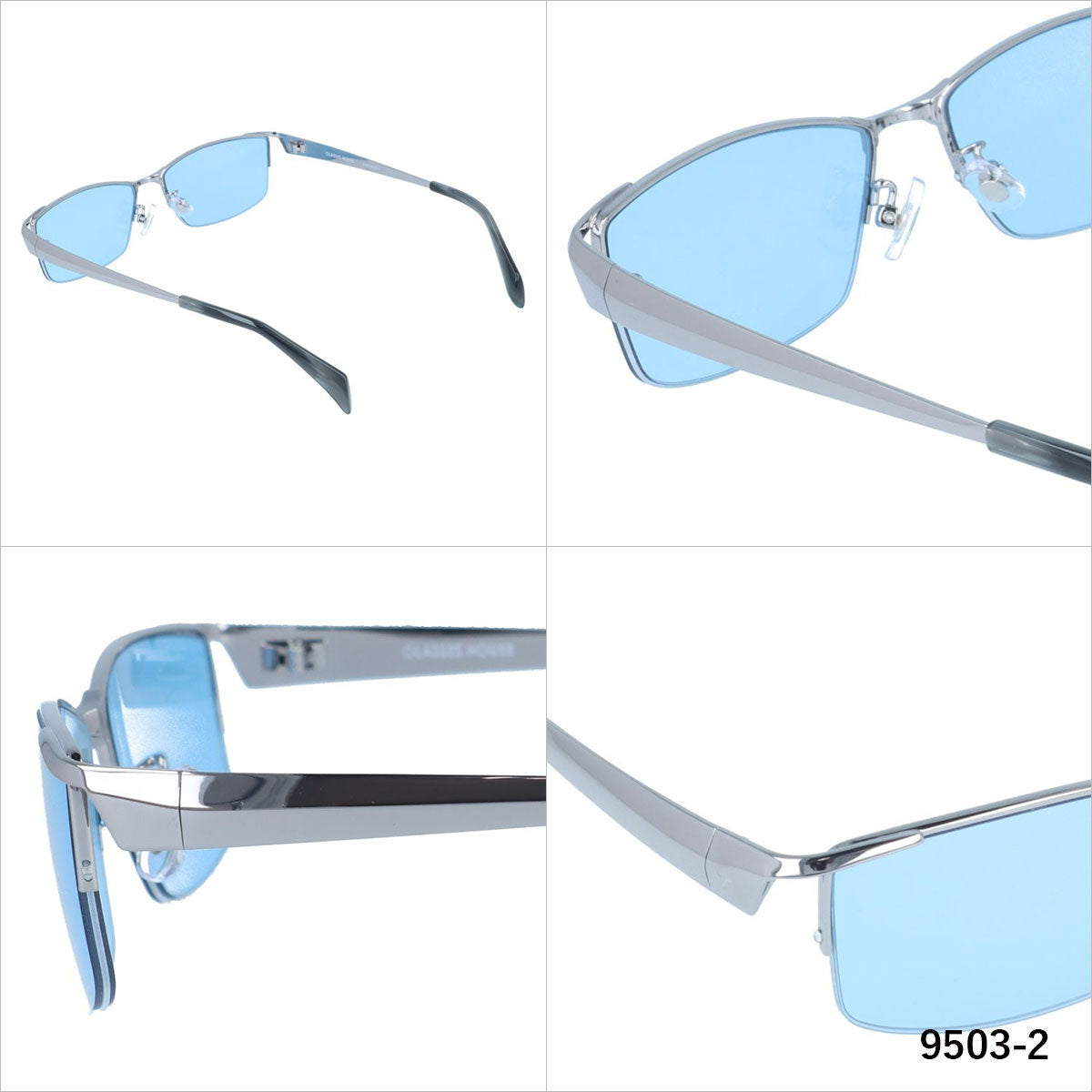 グラスハウス サングラス アジアンフィット（フルフィット） 調整可能ノーズパッド（クリングス） GLASSES HOUSE GHS 9503 56サイズ スクエア型 ユニセックス メンズ レディース