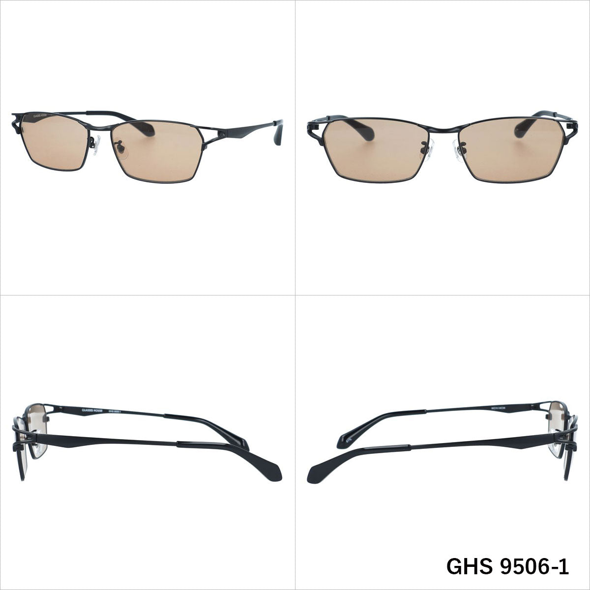 グラスハウス サングラス アジアンフィット（フルフィット） 調整可能ノーズパッド（クリングス） GLASSES HOUSE GHS 9506 58サイズ 全3カラー スクエア型 ユニセックス メンズ レディース 国内正規品