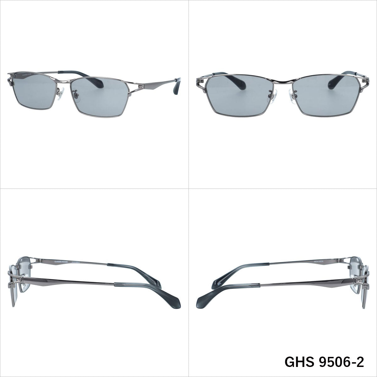 グラスハウス サングラス アジアンフィット（フルフィット） 調整可能ノーズパッド（クリングス） GLASSES HOUSE GHS 9506 58サイズ 全3カラー スクエア型 ユニセックス メンズ レディース 国内正規品