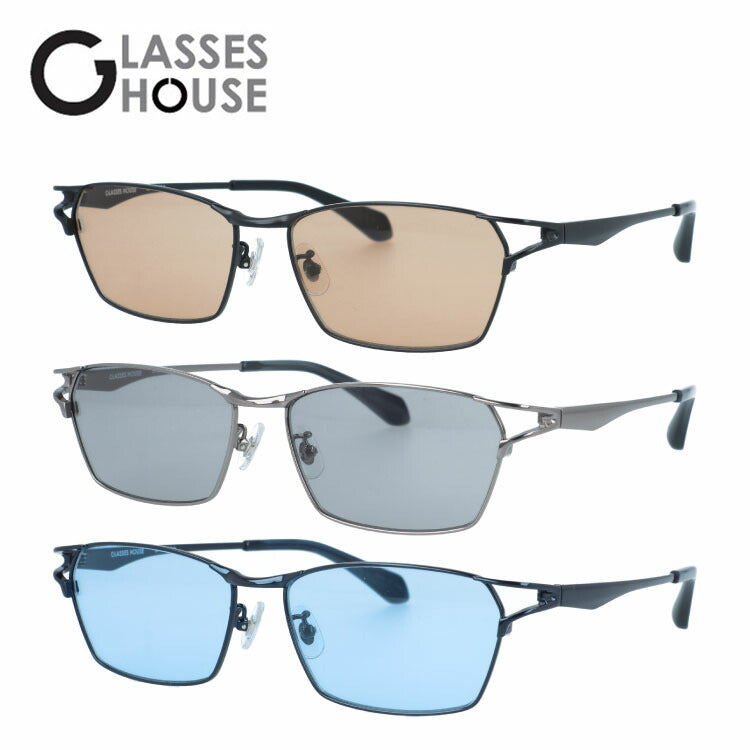 グラスハウス サングラス アジアンフィット（フルフィット） 調整可能ノーズパッド（クリングス） GLASSES HOUSE GHS 9506 58サイズ 全3カラー スクエア型 ユニセックス メンズ レディース 国内正規品