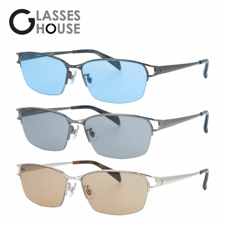 グラスハウス サングラス アジアンフィット（フルフィット） 調整可能ノーズパッド（クリングス） GLASSES HOUSE GHS 9507 57サイズ 全3カラー スクエア型 ユニセックス メンズ レディース 国内正規品
