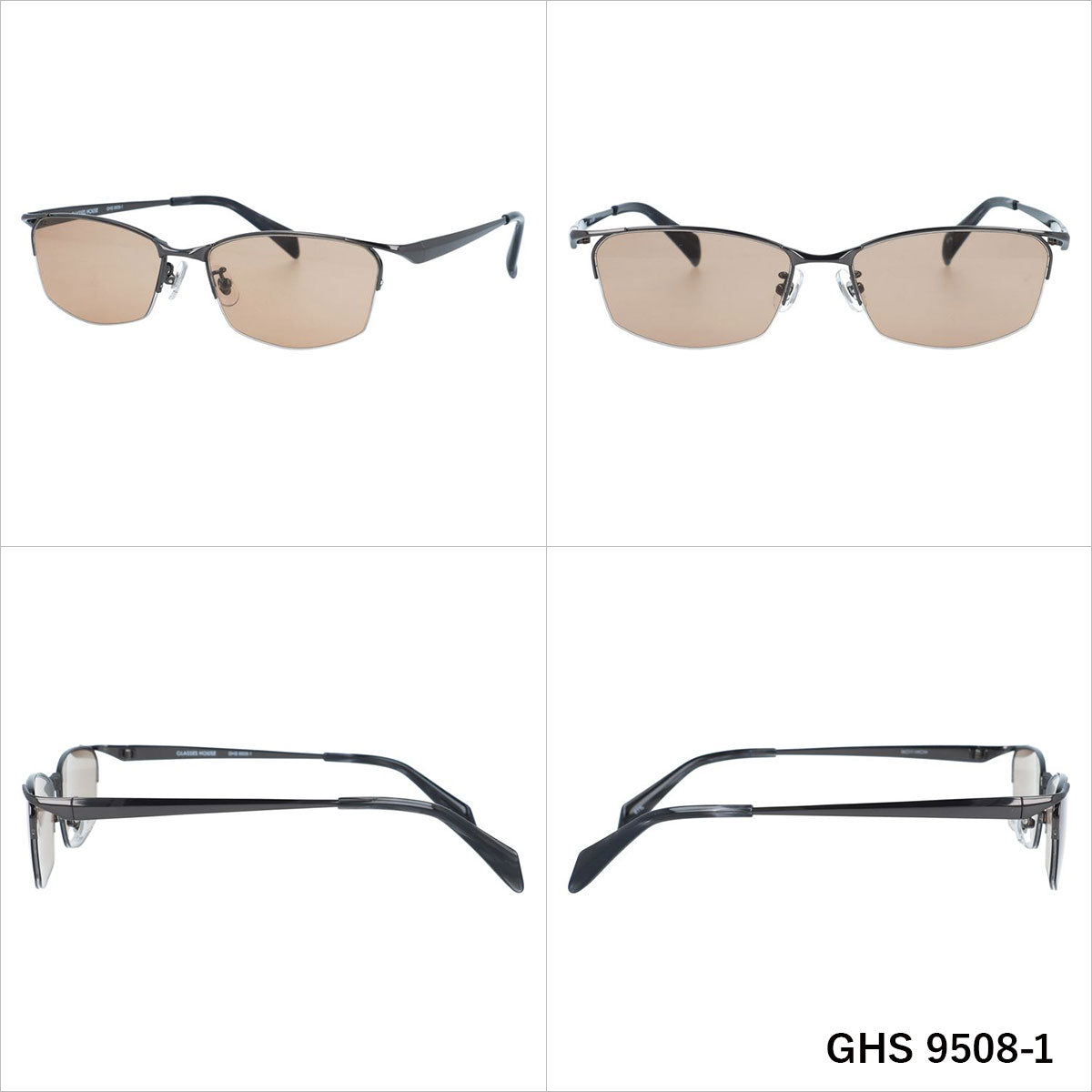 グラスハウス サングラス アジアンフィット（フルフィット） 調整可能ノーズパッド（クリングス） GLASSES HOUSE GHS 9508 56サイズ 全3カラー スクエア型 ユニセックス メンズ レディース 国内正規品