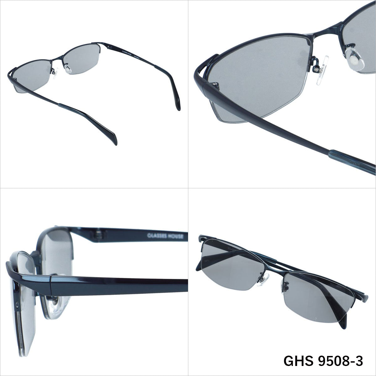 グラスハウス サングラス アジアンフィット（フルフィット） 調整可能ノーズパッド（クリングス） GLASSES HOUSE GHS 9508 56サイズ 全3カラー スクエア型 ユニセックス メンズ レディース 国内正規品
