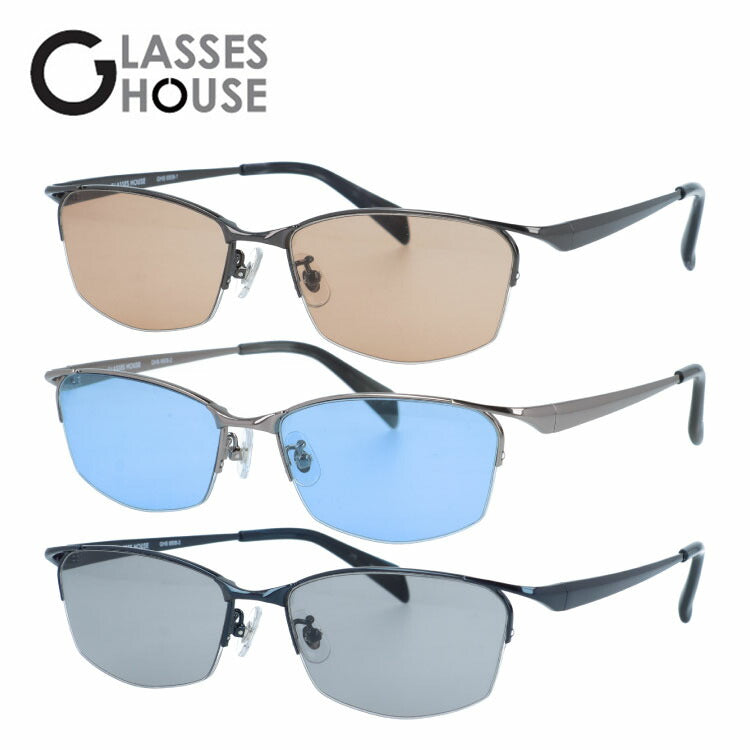グラスハウス サングラス アジアンフィット（フルフィット） 調整可能ノーズパッド（クリングス） GLASSES HOUSE GHS 9508 56サイズ 全3カラー スクエア型 ユニセックス メンズ レディース 国内正規品