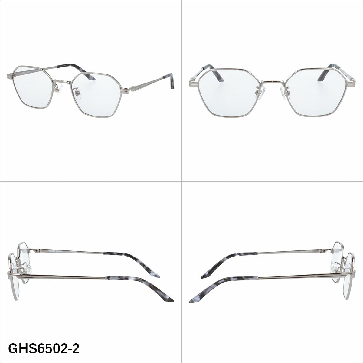 グラスハウス サングラス アジアンフィット（フルフィット） 調整可能ノーズパッド（クリングス） GLASSES HOUSE GHS6502 50サイズ 全3カラー ヘキサゴン型 ユニセックス メンズ レディース