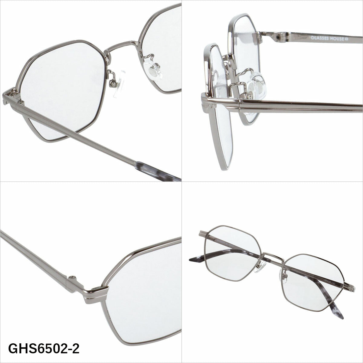 グラスハウス サングラス アジアンフィット（フルフィット） 調整可能ノーズパッド（クリングス） GLASSES HOUSE GHS6502 50サイズ 全3カラー ヘキサゴン型 ユニセックス メンズ レディース