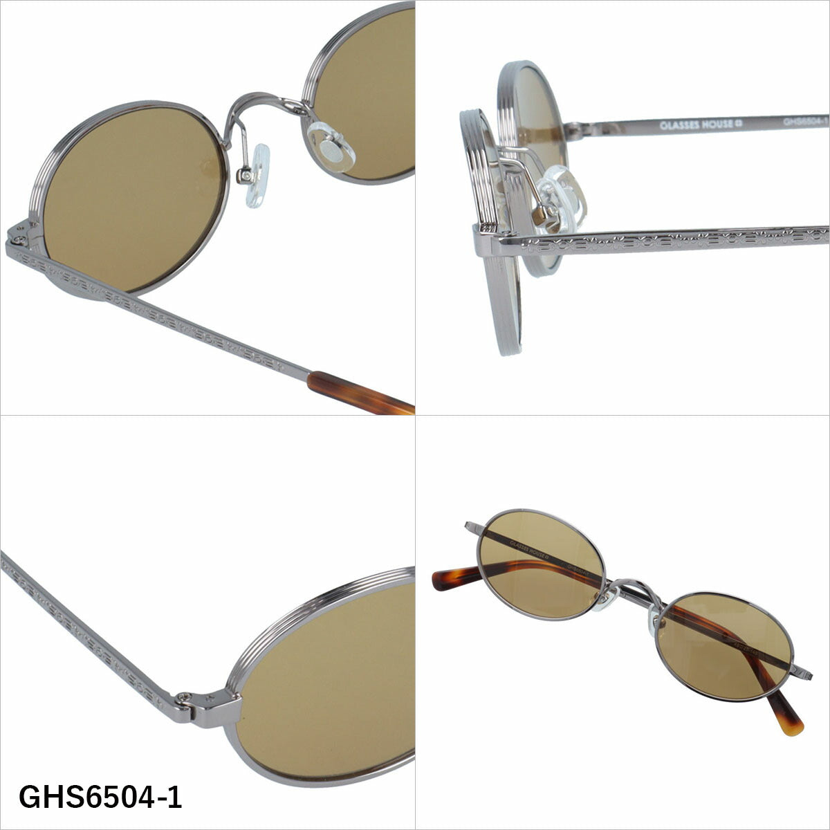 グラスハウス サングラス アジアンフィット（フルフィット） 調整可能ノーズパッド（クリングス） GLASSES HOUSE GHS6504 49サイズ 全3カラー オーバル型 ユニセックス メンズ レディース