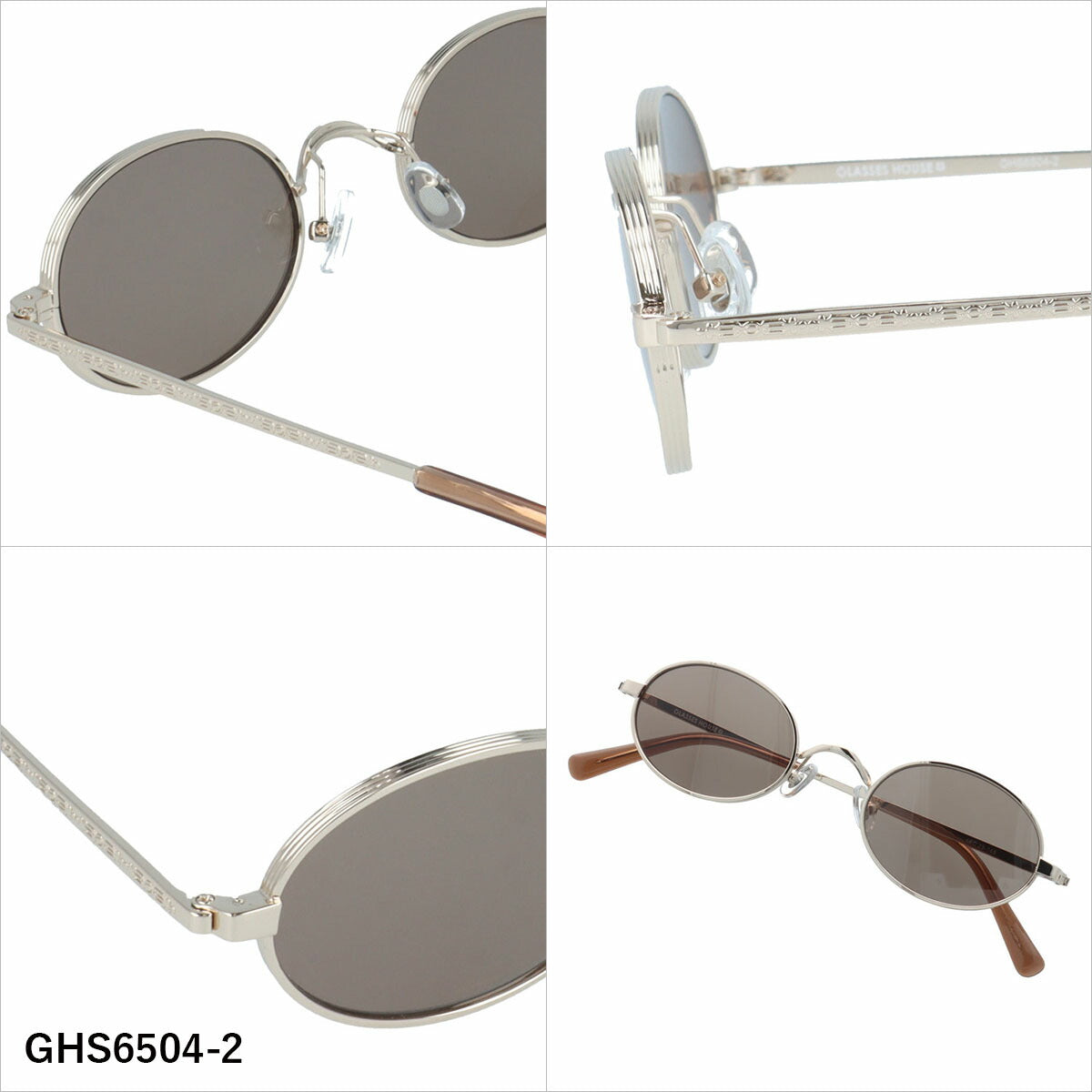 グラスハウス サングラス アジアンフィット（フルフィット） 調整可能ノーズパッド（クリングス） GLASSES HOUSE GHS6504 49サイズ 全3カラー オーバル型 ユニセックス メンズ レディース