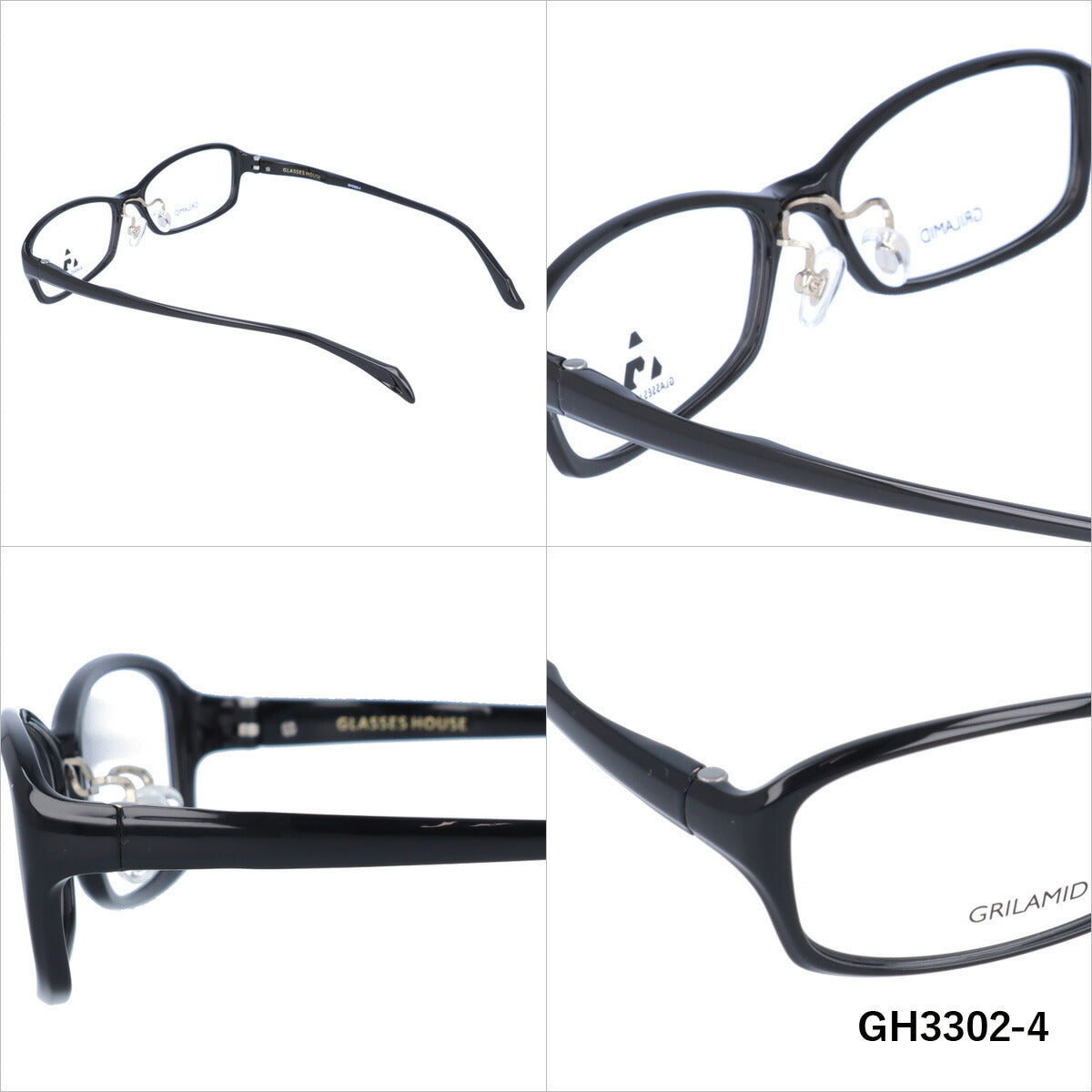 メガネ 眼鏡 度付き 度なし おしゃれ GLASSES HOUSE グラスハウス GH 3302 全4色 55サイズ オーバル型 メンズ レディース UVカット 紫外線 ブランド サングラス 伊達 ダテ｜老眼鏡・PCレンズ・カラーレンズ・遠近両用対応可能 ラッピング無料