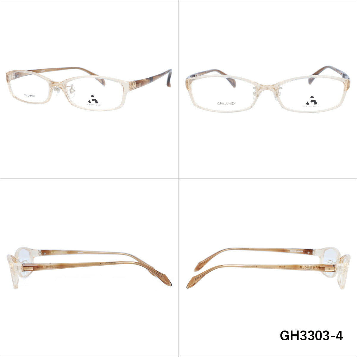 メガネ 眼鏡 度付き 度なし おしゃれ GLASSES HOUSE グラスハウス GH 3303 全4色 55サイズ オーバル型 メンズ レディース UVカット 紫外線 ブランド サングラス 伊達 ダテ｜老眼鏡・PCレンズ・カラーレンズ・遠近両用対応可能 ラッピング無料