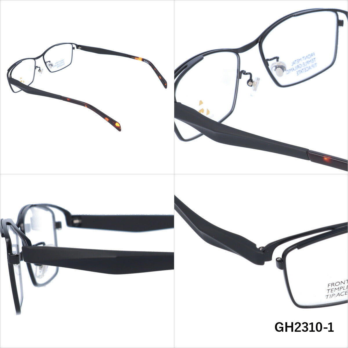 メガネ 眼鏡 度付き 度なし おしゃれ GLASSES HOUSE グラスハウス GH 2310 全4色 55サイズ スクエア型 メンズ レディース UVカット 紫外線 ブランド サングラス 伊達 ダテ｜老眼鏡・PCレンズ・カラーレンズ・遠近両用対応可能 ラッピング無料