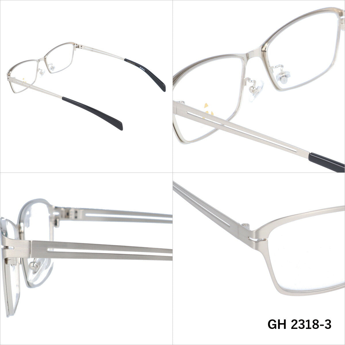 メガネ 眼鏡 度付き 度なし おしゃれ GLASSES HOUSE グラスハウス GH 2318 全4色 56サイズ スクエア型 メンズ レディース UVカット 紫外線 ブランド サングラス 伊達 ダテ｜老眼鏡・PCレンズ・カラーレンズ・遠近両用対応可能 ラッピング無料