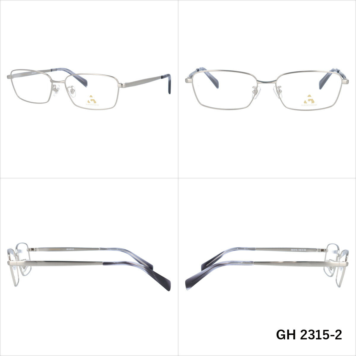 メガネ 眼鏡 度付き 度なし おしゃれ GLASSES HOUSE グラスハウス GH 2315 全4色 55サイズ スクエア型 メンズ レディース UVカット 紫外線 ブランド サングラス 伊達 ダテ｜老眼鏡・PCレンズ・カラーレンズ・遠近両用対応可能 ラッピング無料