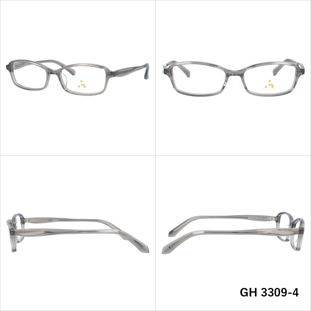 グラスハウス メガネ 眼鏡 フレーム 度付き 伊達 カラーレンズ メンズ レディース ブランド GH 3309 52 スクエア | 老眼鏡 PCレンズ ブルーライトカット 遠近両用 対応可能 紫外線 対策 おすすめ 人気 プレゼント