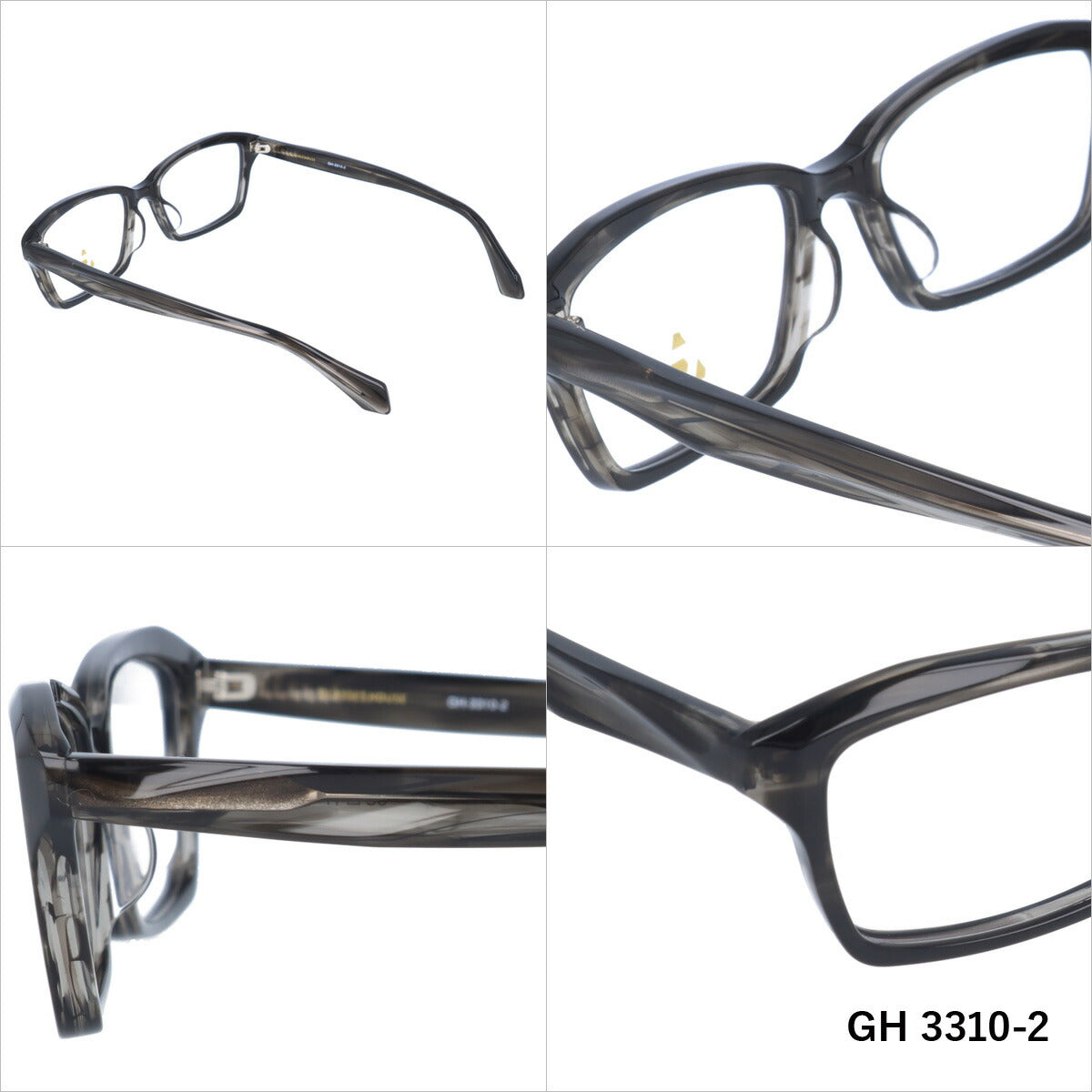 メガネ 眼鏡 度付き 度なし おしゃれ GLASSES HOUSE グラスハウス GH 3310 全4色 55サイズ スクエア型 メンズ レディース UVカット 紫外線 ブランド サングラス 伊達 ダテ｜老眼鏡・PCレンズ・カラーレンズ・遠近両用対応可能 ラッピング無料