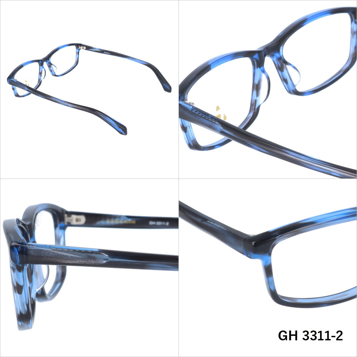 メガネ 眼鏡 度付き 度なし おしゃれ GLASSES HOUSE グラスハウス GH 3311 全4色 56サイズ スクエア型 メンズ レディース UVカット 紫外線 ブランド サングラス 伊達 ダテ｜老眼鏡・PCレンズ・カラーレンズ・遠近両用対応可能 ラッピング無料