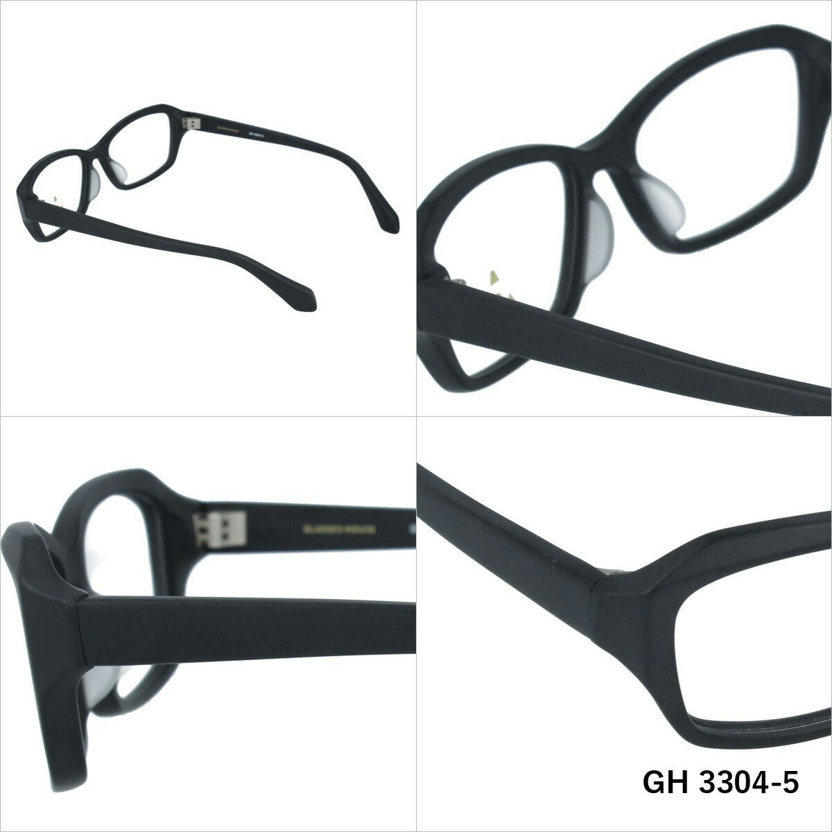 グラスハウス メガネ 眼鏡 フレーム 度付き 伊達 カラーレンズ メンズ レディース ブランド GH 3304 52 スクエア | 老眼鏡 PCレンズ ブルーライトカット 遠近両用 対応可能 紫外線 対策 おすすめ 人気 プレゼント
