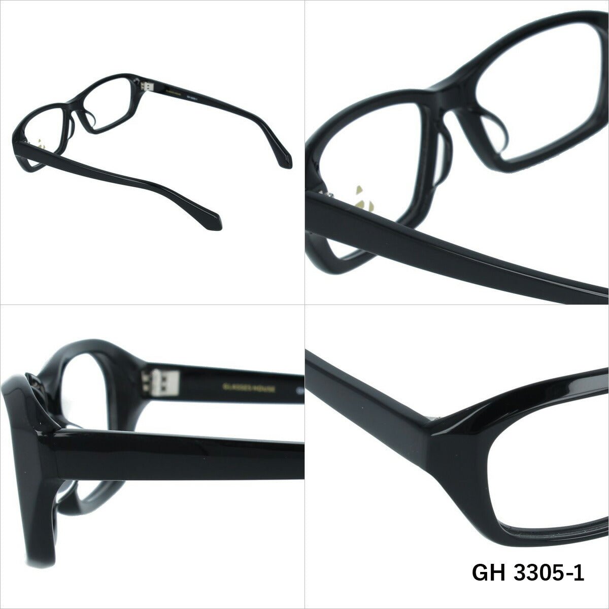 グラスハウス メガネ 眼鏡 フレーム 度付き 伊達 カラーレンズ メンズ レディース ブランド GH 3305 53 スクエア | 老眼鏡 PCレンズ ブルーライトカット 遠近両用 対応可能 紫外線 対策 おすすめ 人気 プレゼント