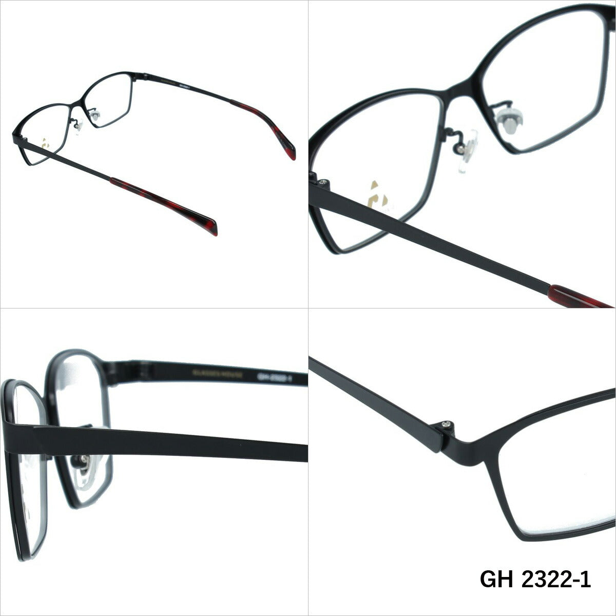 グラスハウス メガネ 眼鏡 フレーム 度付き 伊達 カラーレンズ メンズ レディース ブランド GH 2322 56 スクエア | 老眼鏡 PCレンズ ブルーライトカット 遠近両用 対応可能 紫外線 対策 おすすめ 人気 プレゼント