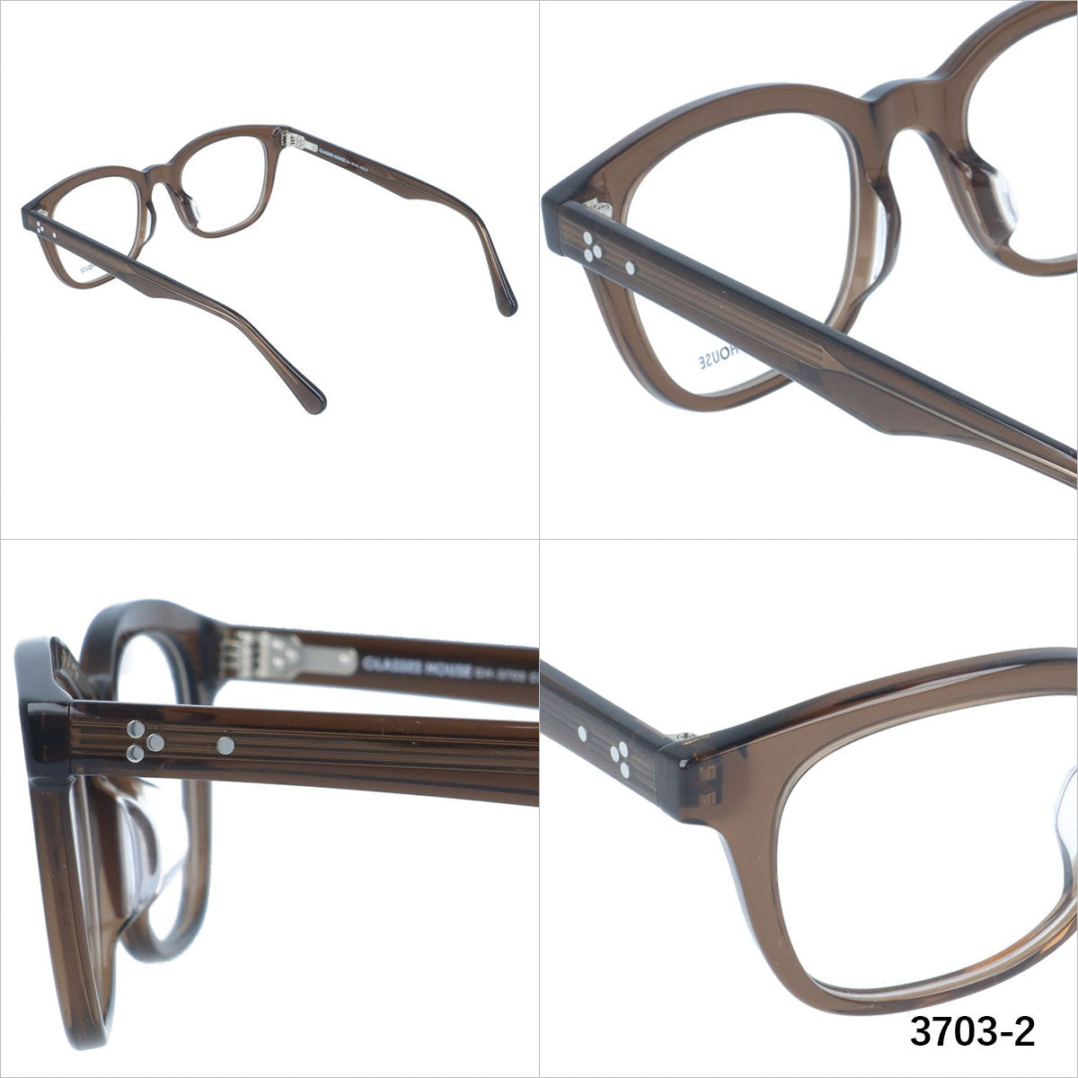 グラスハウス メガネフレーム 伊達メガネ アジアンフィット GLASSES HOUSE GH 3703 49サイズ ウェリントン型 ユニセックス メンズ レディース