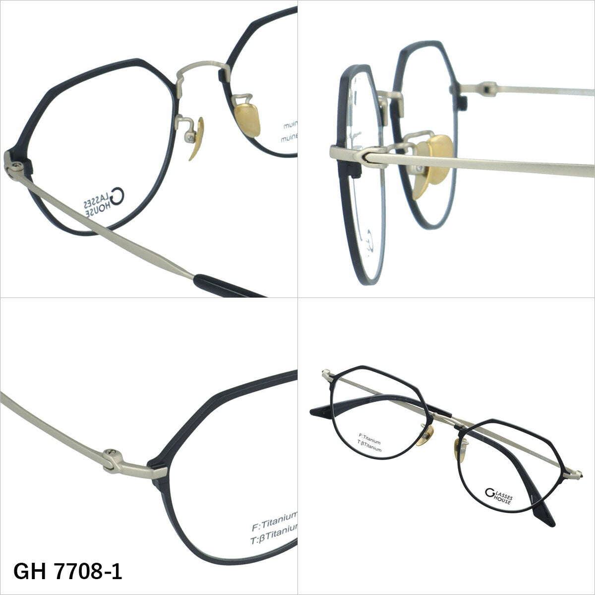 グラスハウス メガネフレーム 伊達メガネ アジアンフィット（フルフィット） 調整可能ノーズパッド（クリングス） GLASSES HOUSE GH7708 51サイズ 全3カラー クラウンパント型 ユニセックス メンズ レディース