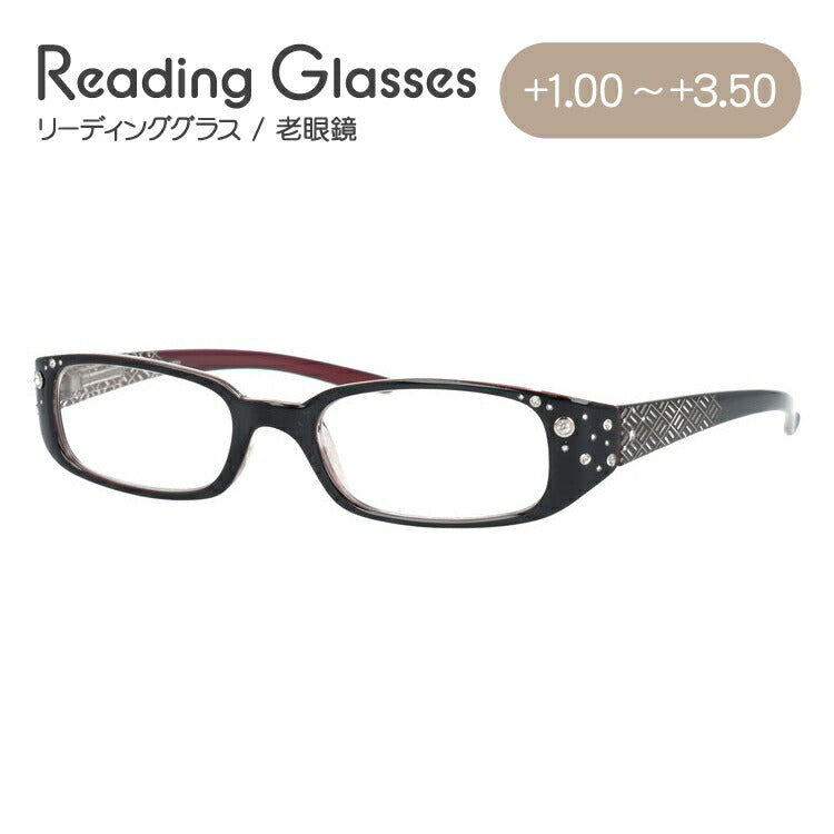 老眼鏡 シニアグラス リーディンググラス X SCENE XS01 ラインストーンがキュートな老眼鏡 メンズ レディース 父の日 母の日 敬老の日 ラッピング無料