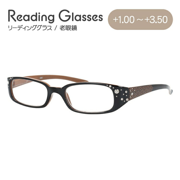 老眼鏡 シニアグラス リーディンググラス X SCENE XS02 ラインストーンがキュートな老眼鏡 メンズ レディース 父の日 母の日 敬老の日 ラッピング無料